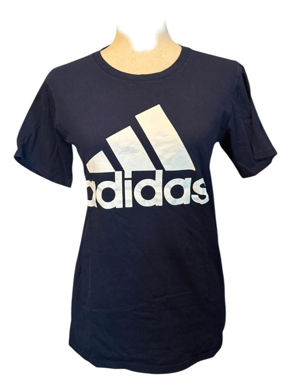 Adidas The Go To Tee Navy Graphic Logo T-Shirt Small